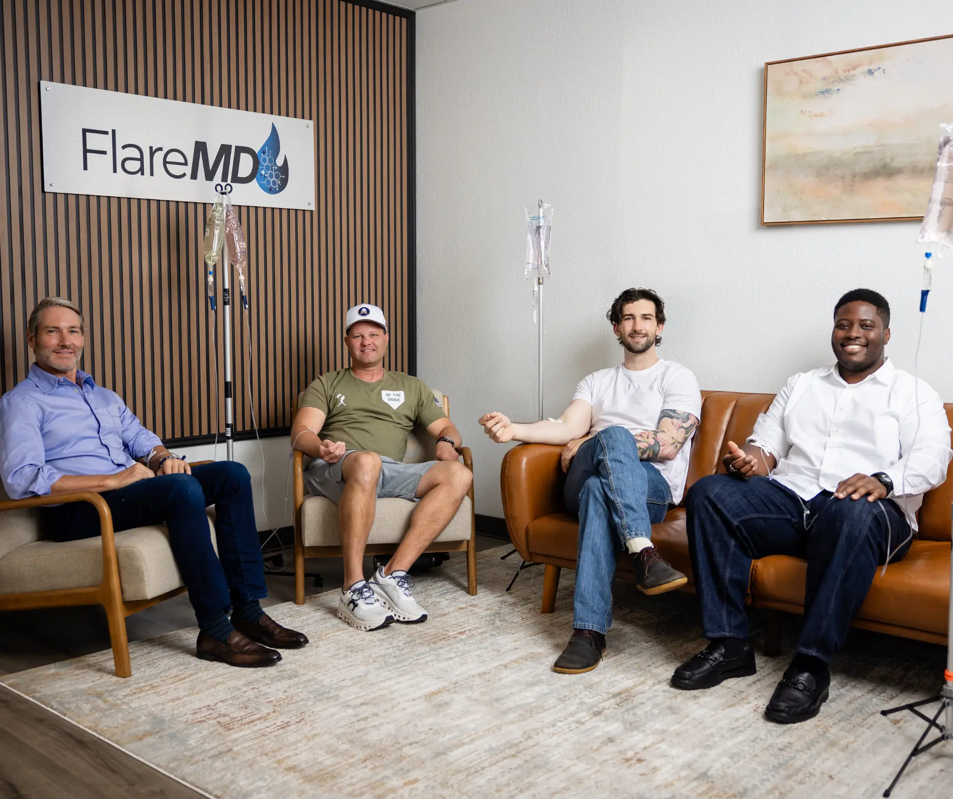 Clients in a waiting room