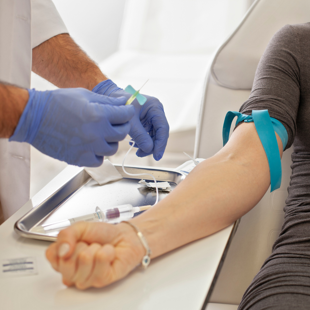 Iron deficiency vs iron deficiency anemia blood draw illustration