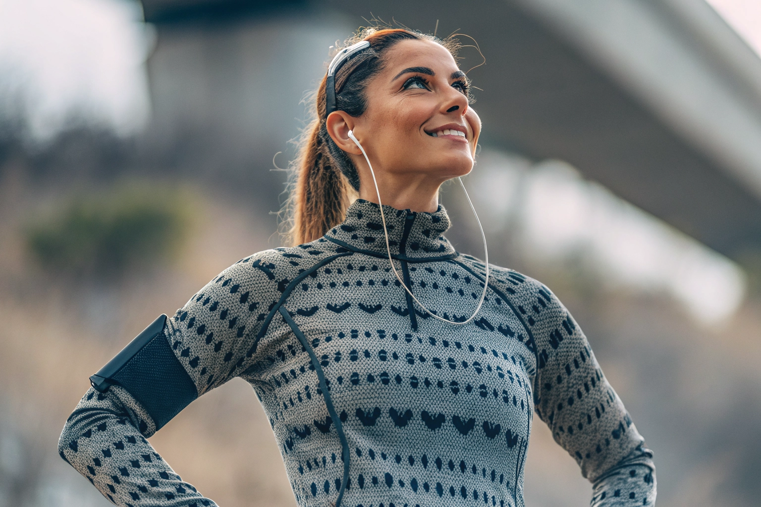 woman finishing a workout